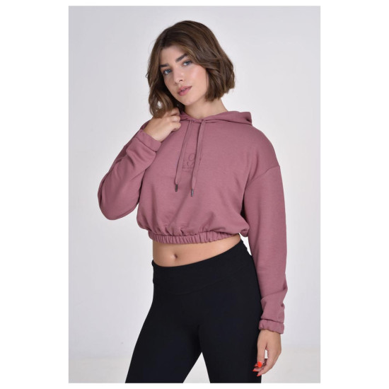 Target Γυναικείο φούτερ Loose Croped Hoodie French Terry "Icon"